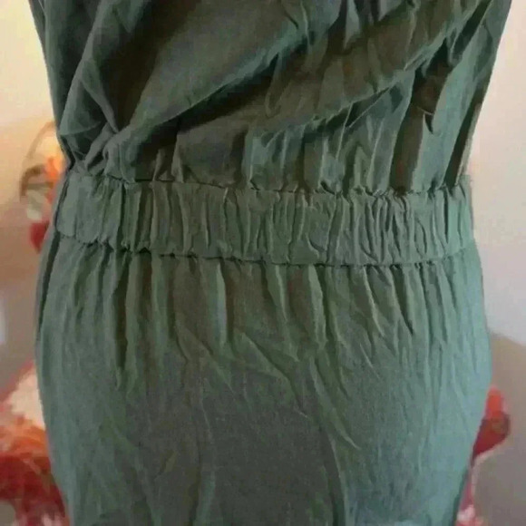 Warehouse Tie-Front Midi Dress in Army Green, Size US 2 (UK 6) - Picture 14 of 16